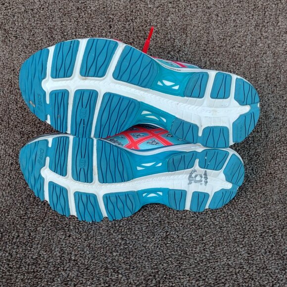 Asics Gel-Cumulus 17 Running Sneakers T5D8N- Women’s Size 8  Blue Pink Excellent - Picture 6 of 8
